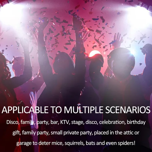 Vista 9 de Paquete de 2 luces estroboscópicas de discoteca para fiesta, 32 mini luces LED estroboscópicas para fiestas, luces estroboscópicas enchufables
