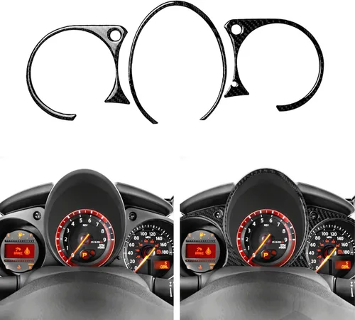 Vista 37 de Adhesivo decorativo de fibra de carbono suave para el interior del automóvil, velocímetro de control central, compatible con Nissan 370Z Z34 2019