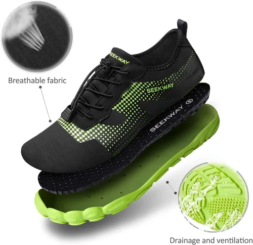 Vista 2 de SEEKWAY - Zapatos de agua unisex, de secado rápido, tipo calcetín y con sensación de pie descalzo para adultos, para playa, natación, río, piscina