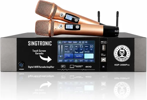 Vista 2 de Singtronic KSP-3500Pro Profesional 3500W Digital 3 en 1 Karaoke Procesador de Sonido Amplificador Gratis: 2 x Micrófonos Inalámbricos