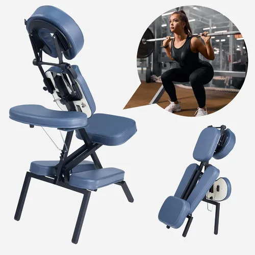 Vista 5 de Master Massage - Silla profesional portátil y ligera para tatuaje/masaje - Marco de aluminio plegable con características ajustables y funda
