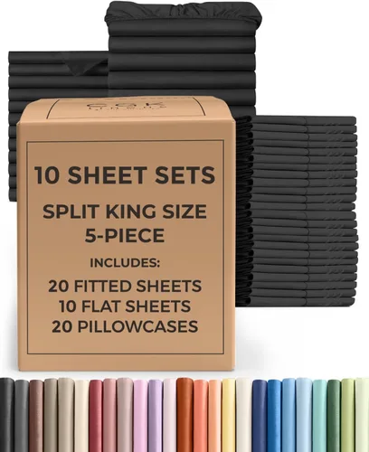 Vista 345 de Pack of 2, Twin Size 3 Piece Sheet Set - Breathable & Cooling - White