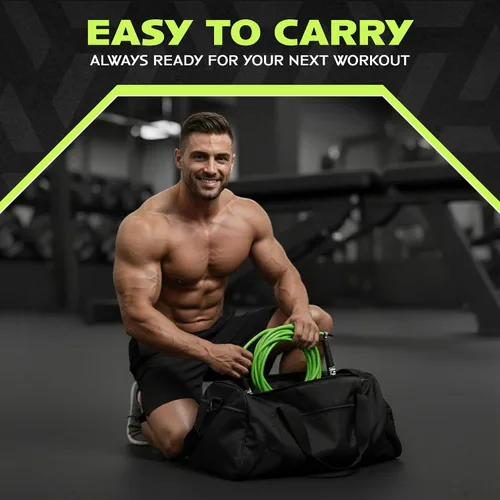 Vista 5 de Rage Fitness R2 Speed Jump Rope - Cuerda de velocidad de PVC ajustable con asas de rodamiento suaves para principiantes a entrenamientos avanzados