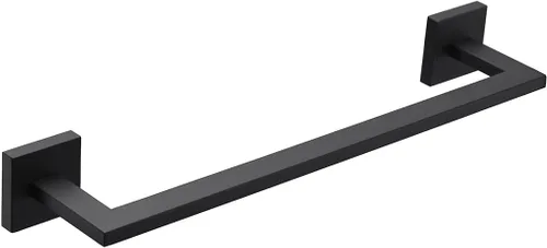 Vista 12 de Miyili Toallero de acero inoxidable SUS 304 de 12 pulgadas, color negro mate, toallero montado en la pared para baño, A06B30A