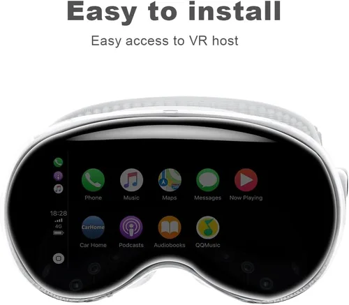 Vista 5 de SiliconeTPU Protective Cover for Apple Vision Pro, Slim Screen Protective Cover Shockproof Anti-Scratch Dustproof Transparent for Vision Pro VR