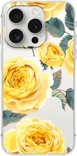 Vista 16 de Blingy's Funda para iPhone 15 Pro, bonito patrón de Navidad con diseño de copos de nieve de invierno, funda protectora transparente de TPU suave