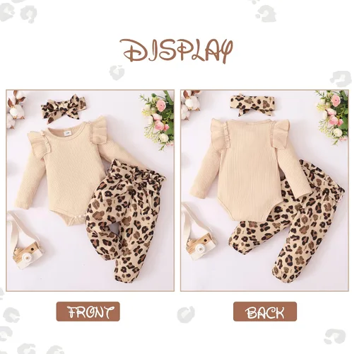 Vista 2 de Renotemy Ropa para bebé recién nacida, conjuntos de ropa con volantes y pantalones florales