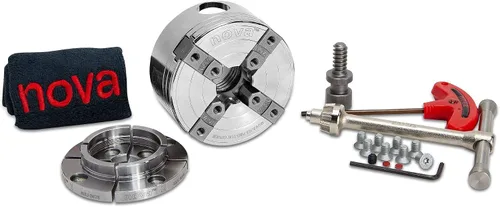 Vista 3 de NOVA 48291 PREMIER PRO-TEK G3 Portabrocas para torno de madera con mandíbulas PRO-TEK de 2 pulgadas, tornillo de carpintero y Dlx. Caja