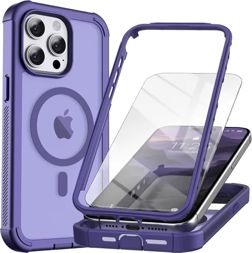 Vista 12 de Funda magnética para iPhone SE 3ª y 2ª [protector de pantalla] [compatible con MagSafe] [protección contra caídas de grado militar]