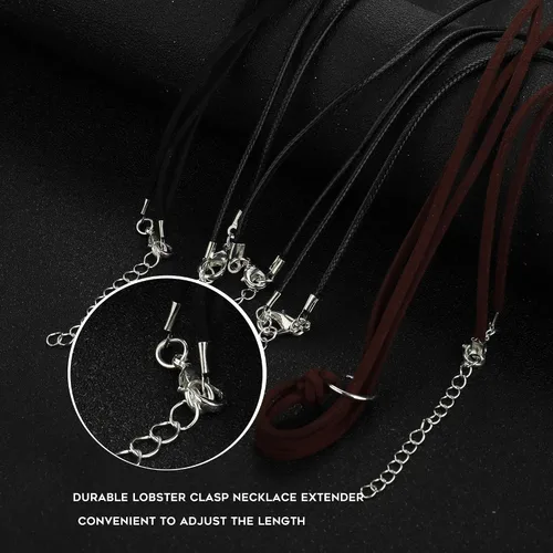 Vista 6 de ORAZIO 6 collares largos con colgante para mujer, joyería de moda, simple, larga, con forma de corazón de hoja de pluma, turquesa, collar en Y