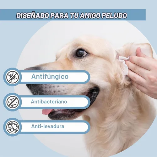 Vista 3 de Toallitas naturales antifúngicas y antibacterianas para perros