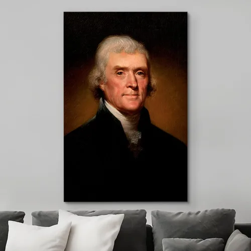 Vista 3 de wall26 - Retrato de Thomas Jefferson por Rembrandt Peale (3er Presidente de los Estados Unidos) - Serie de Presidentes Estadounidenses - Arte