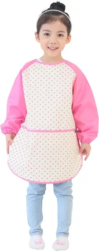 Vista 10 de Plie Kids Waterproof Art Smock – Long Sleeve Apron for Painting, Baking, Sensory Play (Ages 1–10)