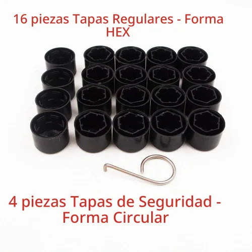 Vista 3 de Saihisday Juego de 20 tapas de tuerca de rueda con herramienta de extracción de repuesto para VW Jetta Beetle Passat Golf Wheel 1K0 601 173