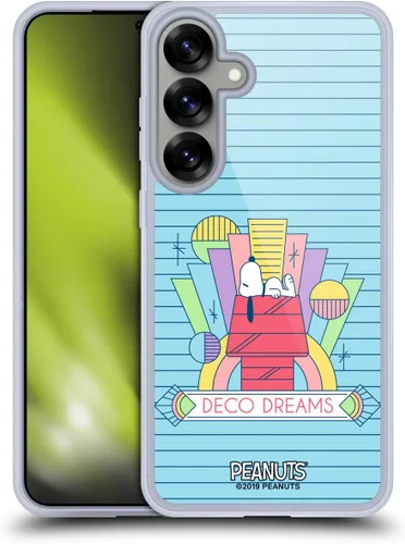 Vista 220 de Head Case Designs Snoopy Deco Dreams - Funda de gel con licencia oficial de Peanuts Blue Pattern [protección de grado militar] compatible con Google