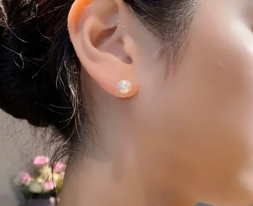 Vista 4 de Juego de 3 joyas de imitación de cristal de mano blanco para mujeres y niñas