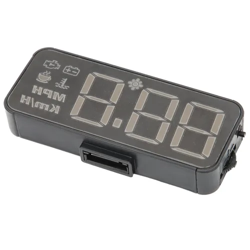 Vista 2 de Coche HUD Display Remaining Recordatorio Brillo Ajustable Multifunción Temperatura Voltímetro Digital Velocímetro para Coche OBD II 2008