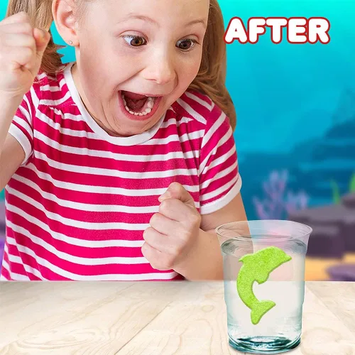 Vista 6 de ArtCreativity Magic Growing Sea Life - Cápsulas de animales marinos, 2 paquetes, 24 cápsulas expandibles de animales, crecer en agua, lindo