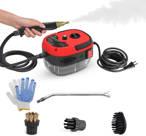 Vista 12 de Vapor presurizado a alta temperatura de 2500 W, limpiadores de vapor de mano para uso doméstico, máquina de limpieza de vapor portátil, Azul