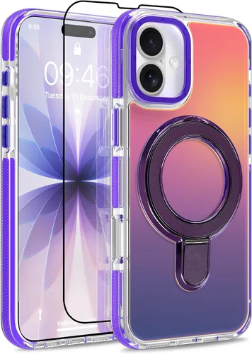Vista 179 de Funda magnética para Google Pixel 10 Pro XL [compatible con Magsafe] [bonito diseño fluorescente de moda] a prueba de golpes, delgada, translúcida