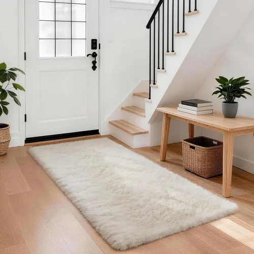 Vista 47 de Ophanie - Alfombras para sala de estar, antideslizante y suave, de felpa grandes y peludas para dormitorio, peludas para niños y niñas, decoración