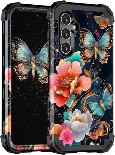 Vista 17 de Hekodonk Funda para Galaxy A17 5G, tres capas de protección resistente a prueba de golpes, plástico duro+silicona suave, funda protectora de cuerpo