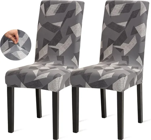 Vista 60 de Sufdari Juego de 2 fundas para sillas de comedor, fundas para sillas de cocina, fundas para sillas Parsons, protectores de sillas de elastano