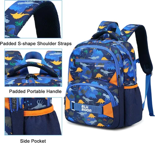 Vista 5 de Mochila preescolar para niños y niñas, bolsas escolares para niños y niñas, bolsas escolares para jardín de infantes