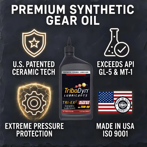 Vista 2 de Tri-Ex2 75W90 - Aceite de engranaje sintético completo con revestimiento cerámico - API GL-5 y MT-1 - para diferenciales, transmisiones manuales