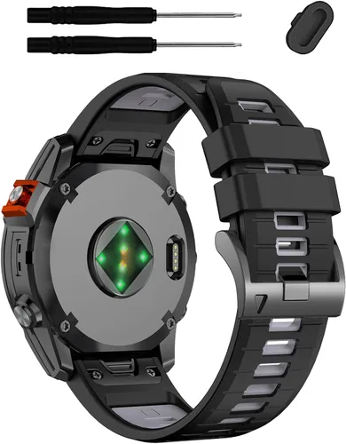 Vista 11 de Correa de reloj QuickFit de silicona de 1.024 in para Garmin Fenix 9/8 Paquete de 3 1