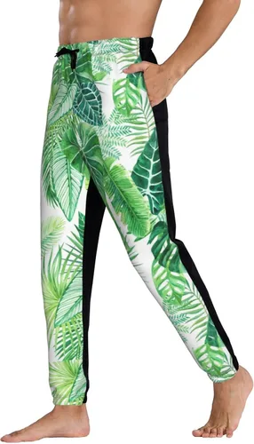 Vista 4 de AUISS Pantalones deportivos de acuarela de limón para hombre, pantalones deportivos divertidos, pantalones deportivos casuales de entrenamiento