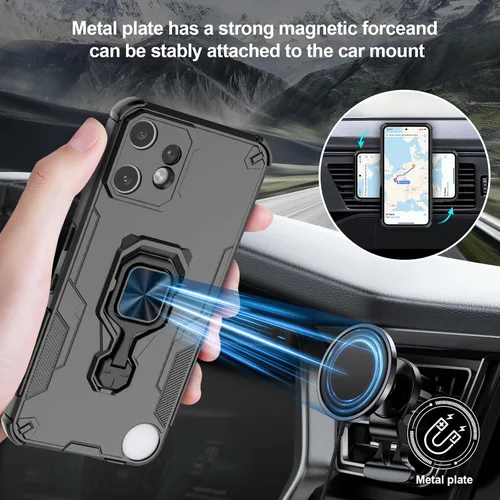 Vista 4 de Funda para Nothing CMF Phone 2 Pro, funda de teléfono a prueba de golpes, de grado militar, funda personalizada resistente con soporte de metal