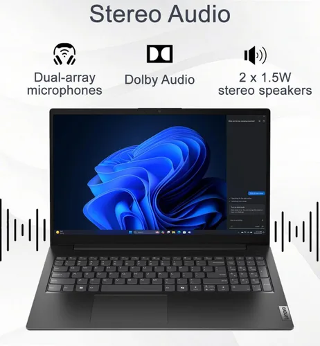 Vista 7 de Lenovo Laptop V15, Intel Core 7-240H, DDR5 de 16 GB, SSD de 512 GB, Windows