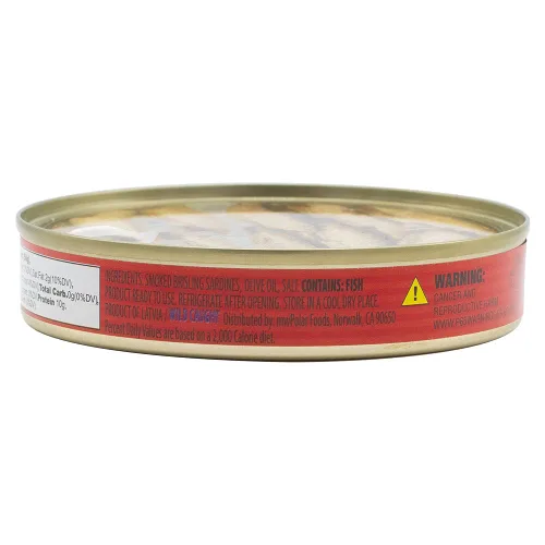 Vista 10 de MW Polar Sardinas Brisling Ahumadas en Aceite de Oliva, de 4.23 Oz - Paquete de 12