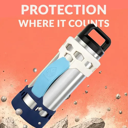 Vista 5 de Funda protectora de silicona para botella con asa, accesorios para botella de 26 oz y 36 oz de acero inoxidable