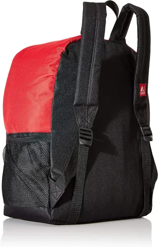 Vista 6 de Everest Mochila casual con bolsillo lateral de malla, RojoNegro, Mochila casual con bolsillo lateral de malla