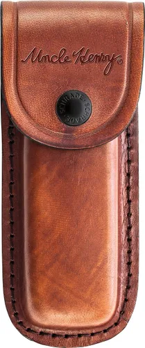 Vista 2 de Uncle Henry LB7 Bear Paw - Cuchillo de bolsillo tradicional con punta de clip de 3.7 pulgadas, hoja SS de alto carbono, mango de madera, refuerzos