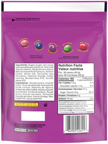 Vista 2 de Skittles Berry, Mega-Pack, 320gm/11.28oz, Púrpura