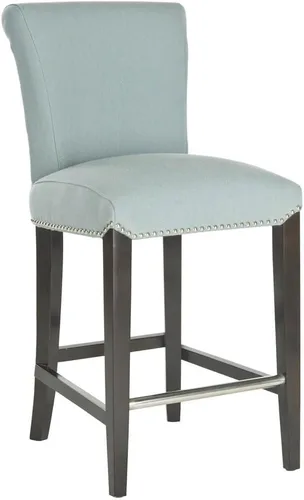 Vista 9 de Safavieh Mercer Collection Seth Taupe Linen - Taburete de mostrador de 25.9 pulgadas