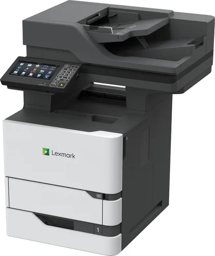 Vista 4 de Lexmark MX721ade Impresora láser monocromática, dúplex integrado, pantalla táctil a color de 7 pulgadas, Energy Star, Volumen de página mensual