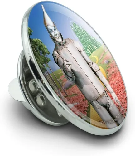 Vista 2 de Wizard of Oz Tin Man Character Metal 0.75" Solapa Sombrero Pin Tie Tack Pinback