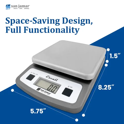 Vista 5 de San Jamar SCDG2LP Báscula digital de bajo perfil para alimentos/cocina, capacidad de 2 libras