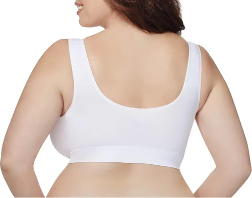 Vista 2 de Hanes Women's Just My Size Pure Comfort Full Figure Bra, Front-Close Wireless T-Shirt Bra
