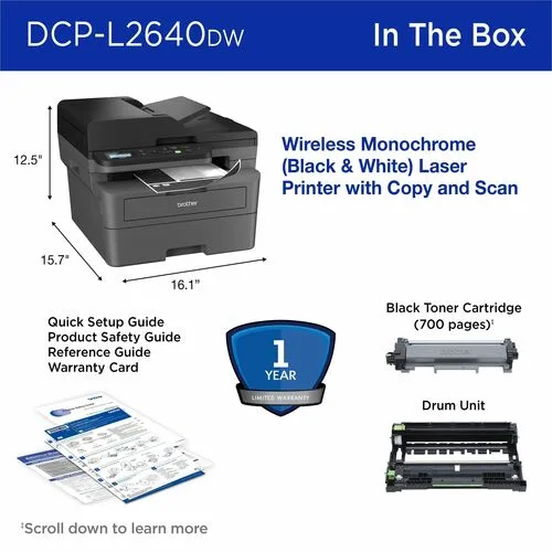Vista 11 de DAMAGE BOX Brother DCPL2640DW Multifunci