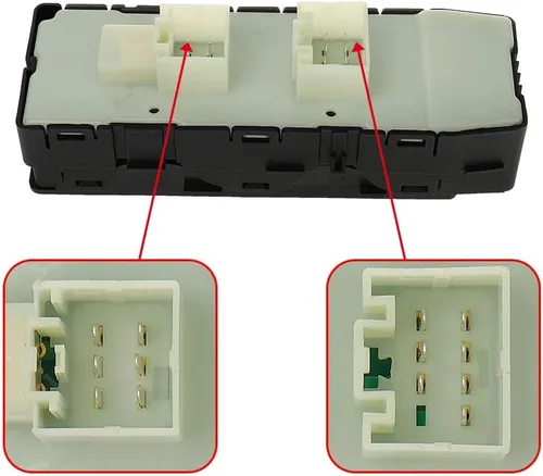 Vista 5 de Interruptor de ventana eléctrica del lado del conductor con botón automático, compatible con Chrysler 200 300 Sebring, Dodge Avenger Caliber Charger