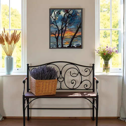 Vista 6 de Real Solid Wood Canvas Floater Frame 7.8x7.8, Canvas Floating Frame for 0.6"-0.9" Deep Paintings Artwork, Oil Painting Frames (Black, 7.8"x7.8")