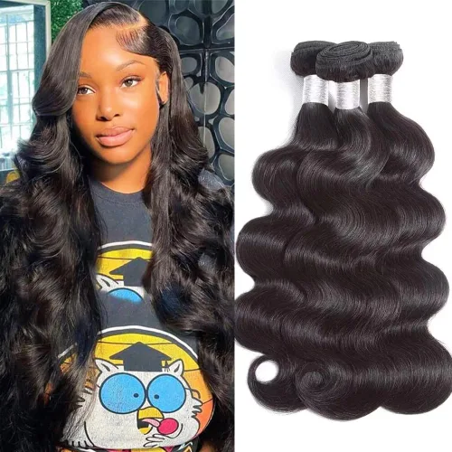 Vista 8 de Beauty Princess Cabello Humano Ondulado Corporal 3 Paquetes con Cierre Doble Trama 10A Paquetes de Cabello Brasileño con Cierre