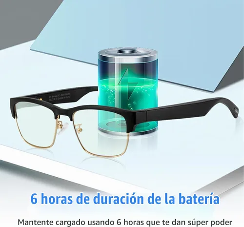 Vista 8 de Lentes inteligentes para hombres y mujeres, gafas Bluetooth con audio de oreja abierta