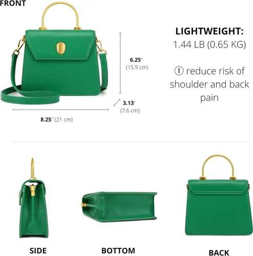 Vista 3 de Scarleton Bolso de mano dorado con asa superior para mujer, bolso de hombro cruzado, piel sintética, sólido, adulto
