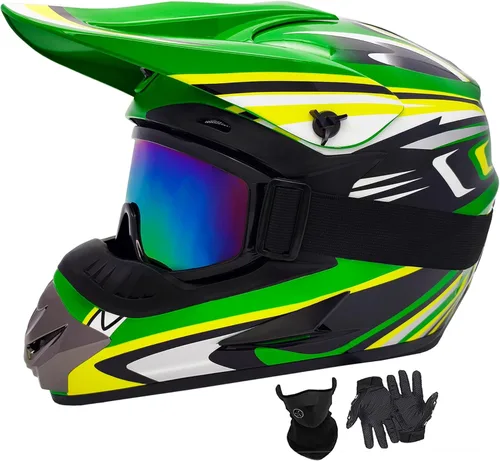 Vista 8 de Cascos de Dirt Bike para Jóvenes de Moda para Niños, Motocross, Motocicleta, BMX, ATV, Todoterreno, Cuatro Ruedas, Cascos Integrales para Bicicleta